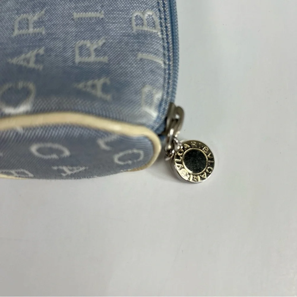 BVLGARI Logo Mania Pouch Canvas Zip Long Wallet